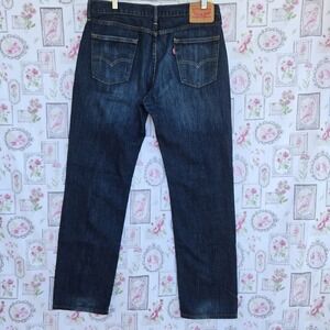 Levi's 514 Men's W34‎ L32 Dark Blue Straight Leg Denim Jeans